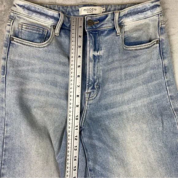 Hidden Jeans Women's 30 Light Blue Nori High Waist Cropped Wide Leg - Picture 6 of 8